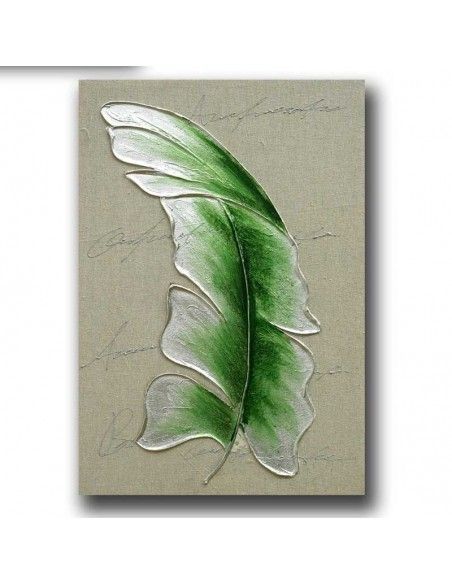 CUADRO HOJA MODERNO SET DE DOS 60x40