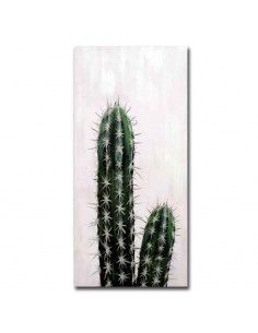 CUADRO VERTICAL LIENZO CACTUS 100x50 2