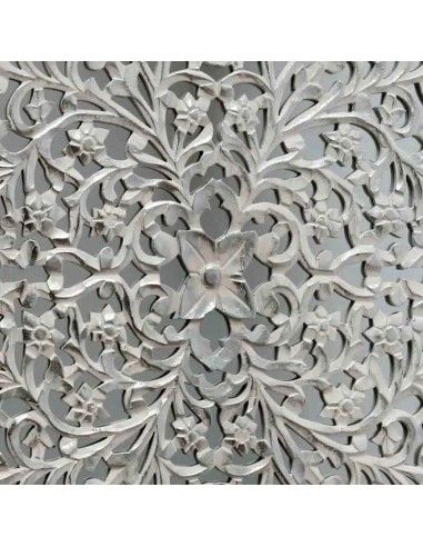 PLACA - PANEL MADERA PLATA CON ESPEJO 60x60