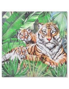 CUADRO EN LIENZO TIGRE TROPICAL 100x100 2