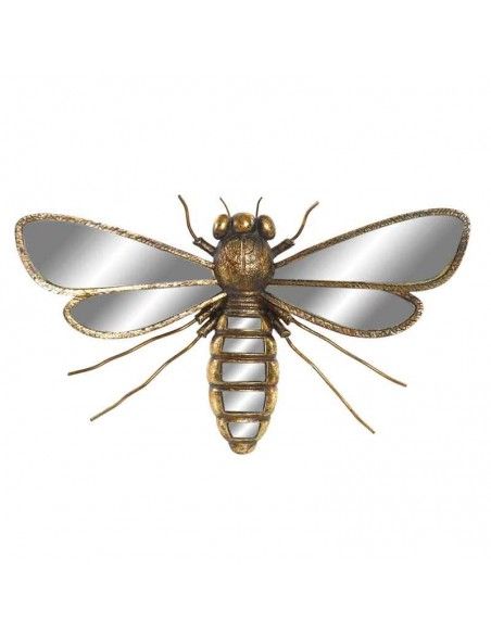 ESPEJO LIBELULA DORADO 20x33