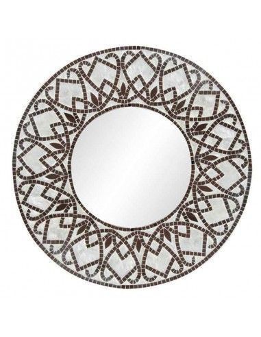 ESPEJO MADERA - MOSAICO 60cm