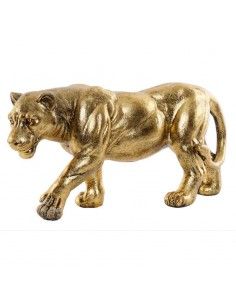 FIGURA LEONA DORADA 19x39