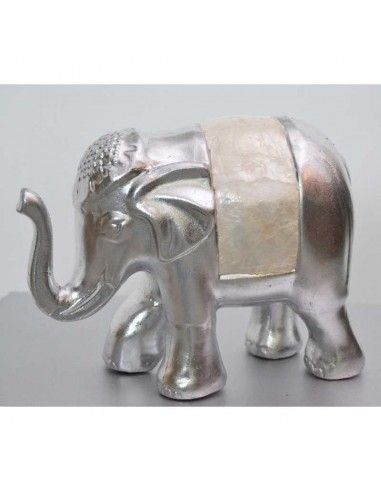 ELEFANTE PLATEADO CON NACAR 21x25