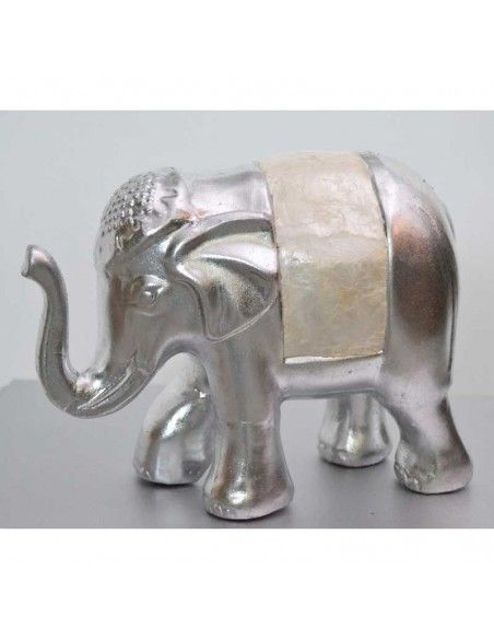 ELEFANTE PLATEADO CON NACAR 21x25