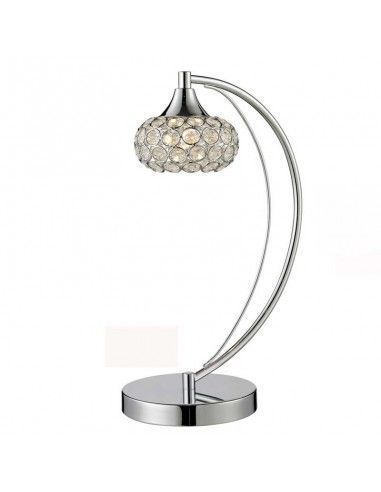 LAMPARA SOBREMESA CROMO-VIDRIO 38x14