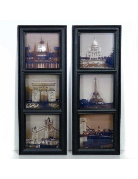 CUADRO DE CIUDADES ENVEJECIDAS EN CRISTAL 51X71