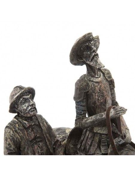 FIGURA DE DON QUIJOTE Y SANCHO PANZA CABALLO 24x22