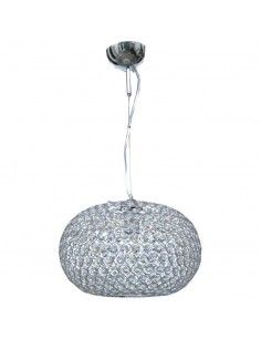 COLGANTE METAL CROMO - CRISTAL 23x38 cm