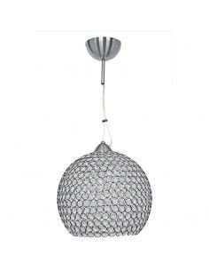 COLGANTE METAL CROMO - CRISTAL 27x30 cm