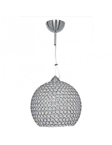 COLGANTE METAL CROMO - CRISTAL 27x30 cm