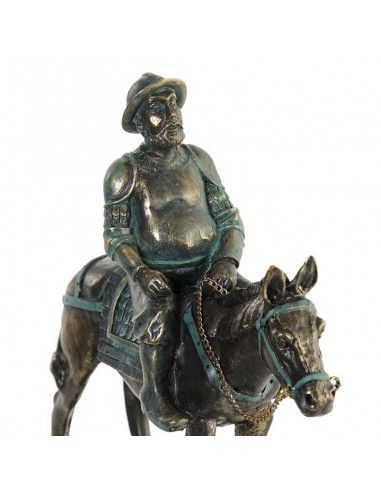 FIGURA DE DON QUIJOTE Y SANCHO PANZA CABALLO 22x21