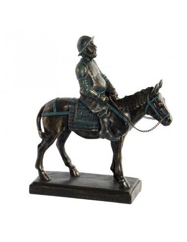 FIGURA DE DON QUIJOTE Y SANCHO PANZA CABALLO 22x21