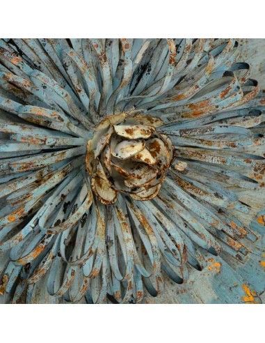 DECORATIVO PARED METAL FLOR 56x14