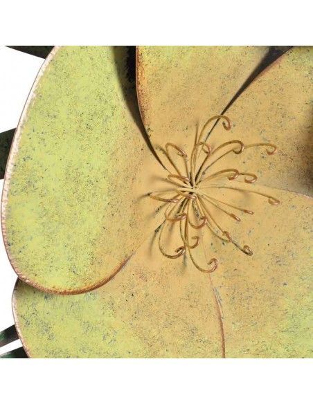 DECORATIVO PARED METAL FLORES 120x120