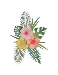 DECORATIVO PARED METAL FLORES 120x120