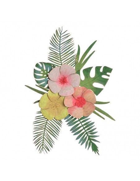 DECORATIVO PARED METAL FLORES 120x120