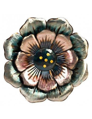 DECORATIVO PARED METAL FLOR 22x22
