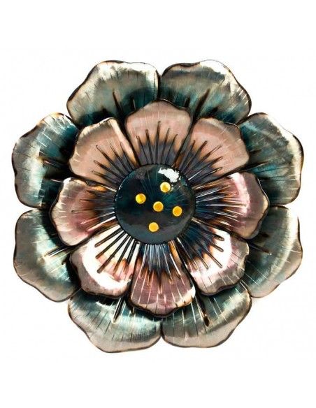 DECORATIVO PARED METAL FLOR 22x22