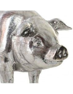 FIGURA CERDO CROMADO 17x30.5 2
