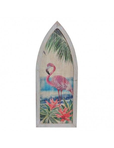 CUADRO MODERNO DE FLAMENCO ROSA 101X40