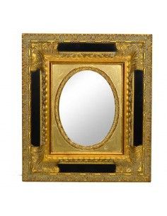 ESPEJO DE MADERA ORO 41x36