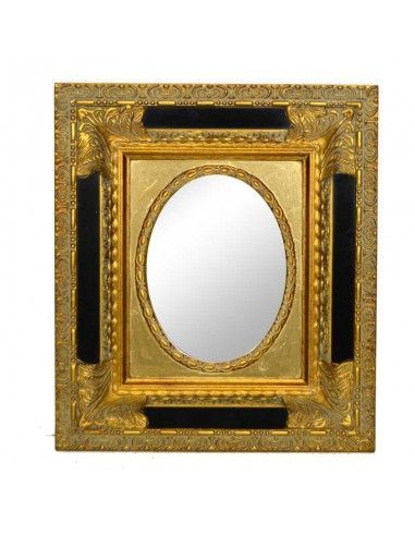 ESPEJO DE MADERA ORO 41x36