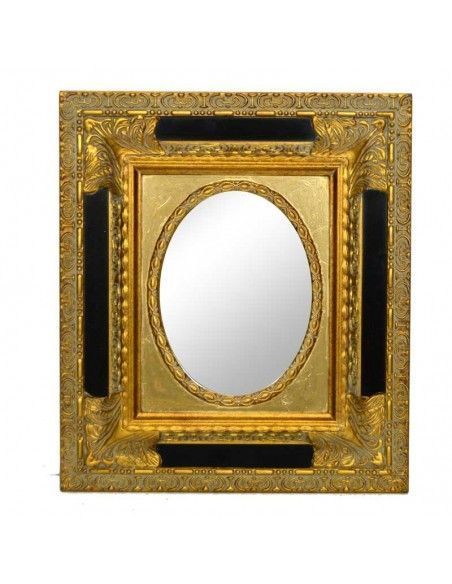 ESPEJO DE MADERA ORO 41x36