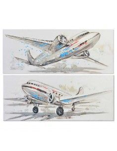 CUADRO LIENZO AVION BARATO 60x150