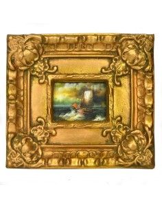 PAREJA DE CUADROS CLASICOS BARCO 19x21 2