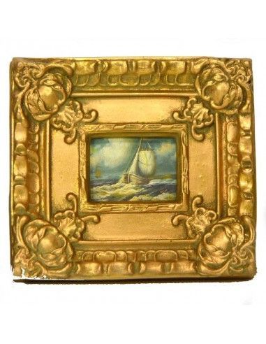 PAREJA DE CUADROS CLASICOS BARCO 19x21