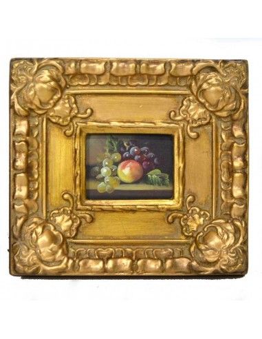 PAREJA DE CUADROS CLASICOS FRUTA 19x21
