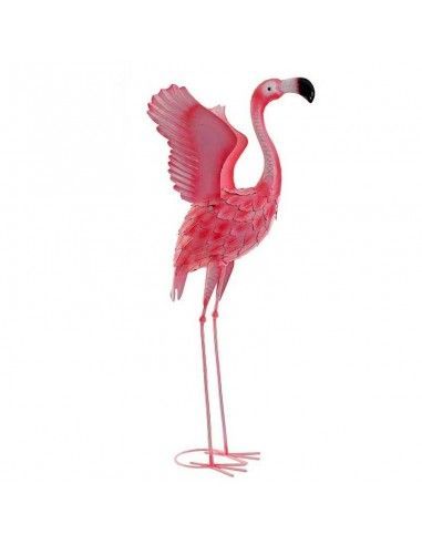 FIGURA FLAMENCO METAL ROSA 94x62
