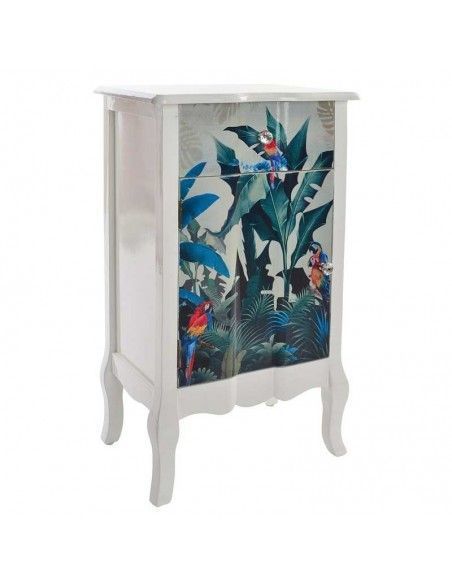 MESA AUXILIAR MADERA PAPAGAYOS 75x48