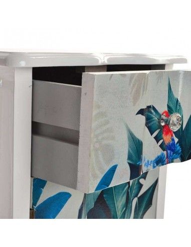 MESA AUXILIAR MADERA PAPAGAYOS 75x48