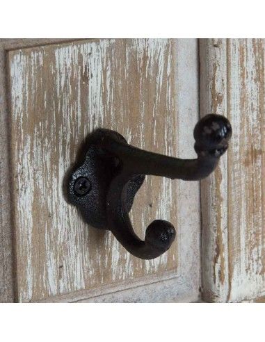 PERCHA DE PARED CON REPISA BLANCO VINTAGE 23x80