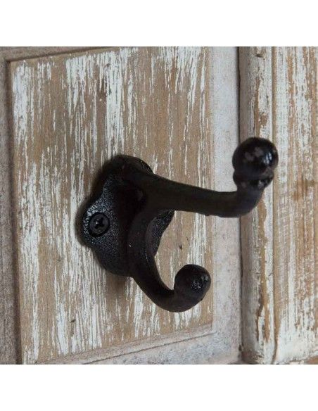PERCHA DE PARED CON REPISA BLANCO VINTAGE 23x80