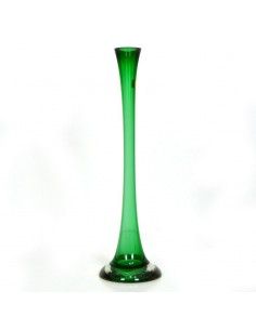 FLORERO DE CRISTAL VERDE 50x14
