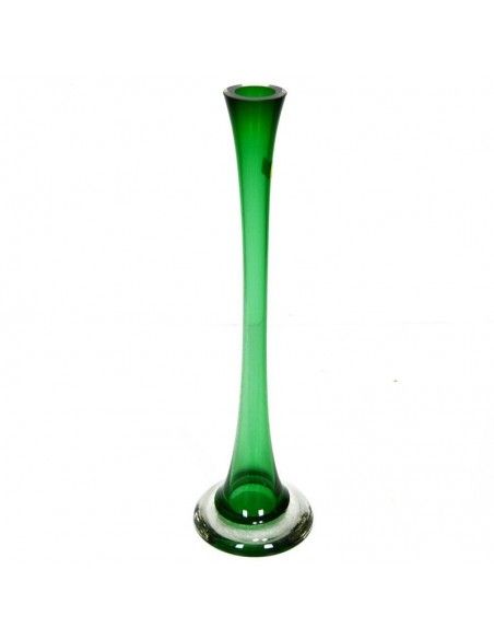 FLORERO DE CRISTAL VERDE 50x14