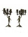 CANDELABRO NIÑO DE BRONCE 28x21 set de dos