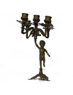 CANDELABRO NIÑO DE BRONCE 28x21 set de dos 2