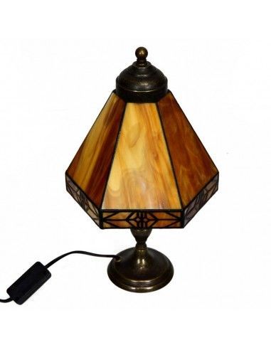 LAMPARA DE SOBREMESA TIFFANY AMBAR 36x20