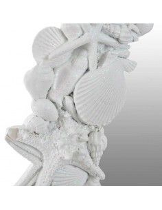 ESPEJO CONCHAS RESINA BLANCO 65x48 2