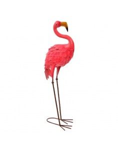 FIGURA FLAMENCO METAL ROSA 86x31