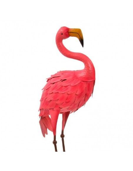 FIGURA FLAMENCO METAL ROSA 86x31