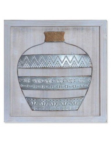 DECORACION PARED MADERA SET DE DOS 45.5x45.5