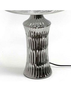 LAMPARA SOBREMESA PIE GAJOS TULIPA PLATA 46x27 2