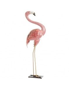FIGURA FLAMENCO METAL ROSA 75x25