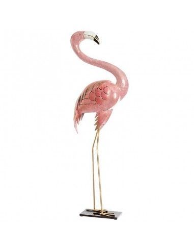FIGURA FLAMENCO METAL ROSA 75x25
