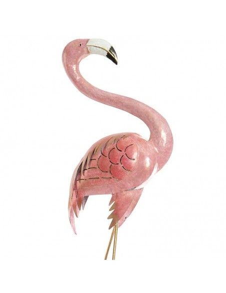 FIGURA FLAMENCO METAL ROSA 75x25